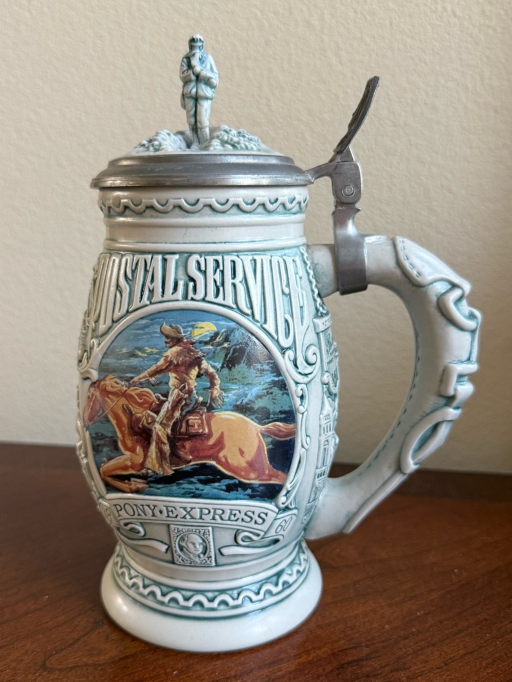 Collectible Salute to the Postal Service beer stein